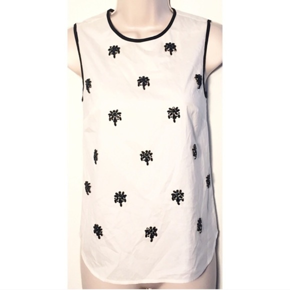 BOGO J. Crew beaded button back tank top blouse - Picture 1 of 5